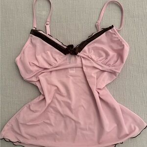 Elegant Pink and Brown Women's Sleepwear